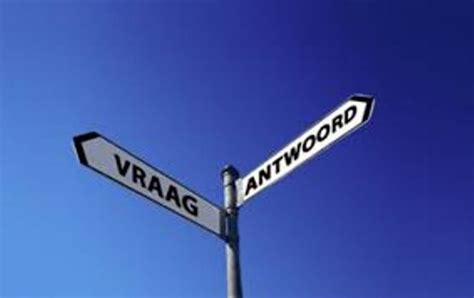 Vraag en antwoord .